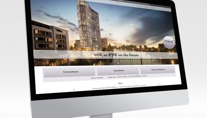 [h5]Aufgabe[/h5]
Für den Kunden Eyemaxx Real Estate AG entwickelten wir ein neues Corporate Design zum Börsegang an der Wiener Börse.[br][br]

Neben der Entwicklung des CD wurde unter anderem auch die Website von uns gestaltet und programmiert.[br] Zusätzlich dazu haben wir für unseren Kunden einen Imagefolder in Deutsch und Englisch, sowohl grafisch als auch textlich erstellt.[br][br]

Aktuell betreuen wir die Website des Kunden weiterhin und führen laufend Adaptionen nach den Wünschen des Kunden durch.  [br]
