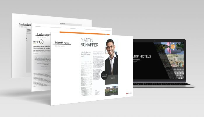 [h5]Aufgabe[/h5]
Unser Kunde mrp hotels kam mit der Herausforderung auf uns zu, medial stärker in der Immobilienbranche sichtbar zu werden. [br][br]
In einem ersten Schritt haben wir gemeinsam mit dem Kunden in einem Workshop die Kommunikationsziele erarbeitet und eine Strategie entwickelt.
Basierend darauf wurden die Zielgruppen und Ziel-Botschaften entwickelt und ein ganzjähriger Kommunikationsplan erstellt.[br][br]

Mit der Übernahme der Hospitality Competence Berlin (kurz hcb) im Jahr 2019, die nun zu mrp hotels Deutschland geworden ist, haben wir den Presseauftritt auf den deutschen Markt ausgeweitet.
